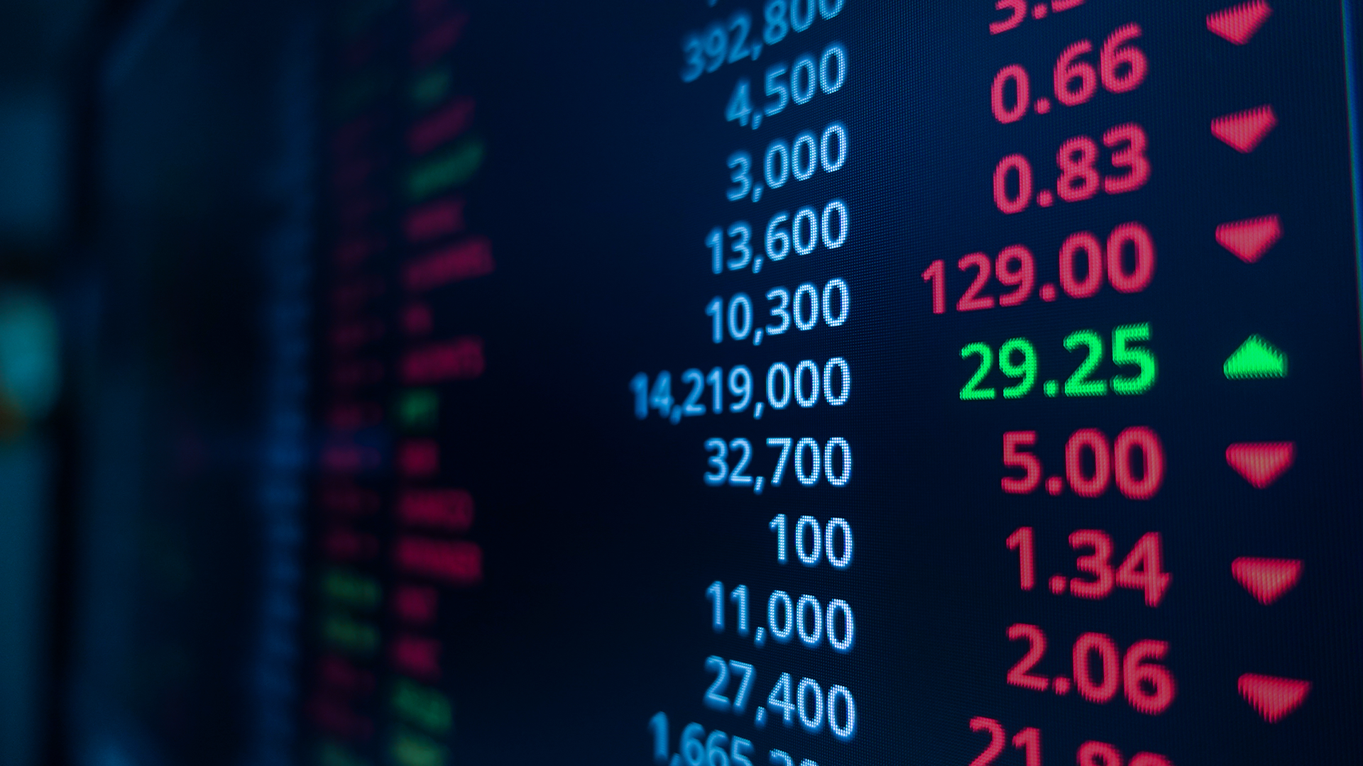 How to trade indices? List of the most traded indices displayed on the screen.